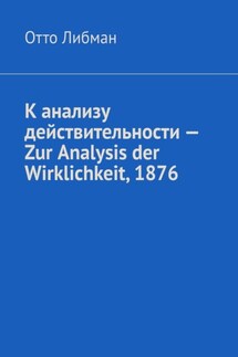 К анализу действительности – Zur Analysis der Wirklichkeit, 1876