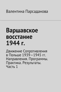Варшавское восстание 1944 г. Движение Сопротивления в Польше 1939-1945 гг. Направления. Программы. Практика. Результаты. Часть 1